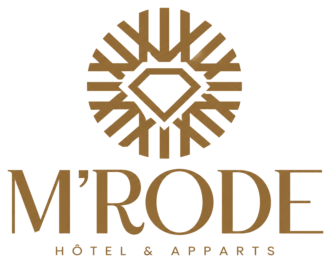 Nouveau logo doré M’RODE Hôtel & Apparts